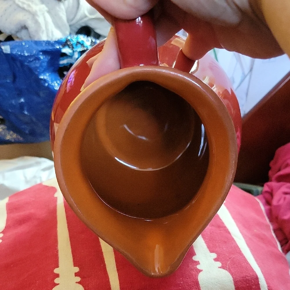 Crate&Barrel Red Pitcher